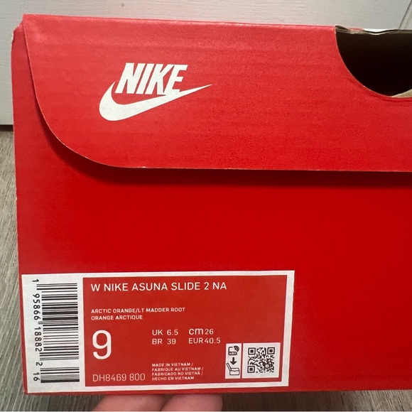 Nike Asuna Slide 2 NA footwear sandals DH8469 800 Women size 9 arctic orange - Picture 11 of 11